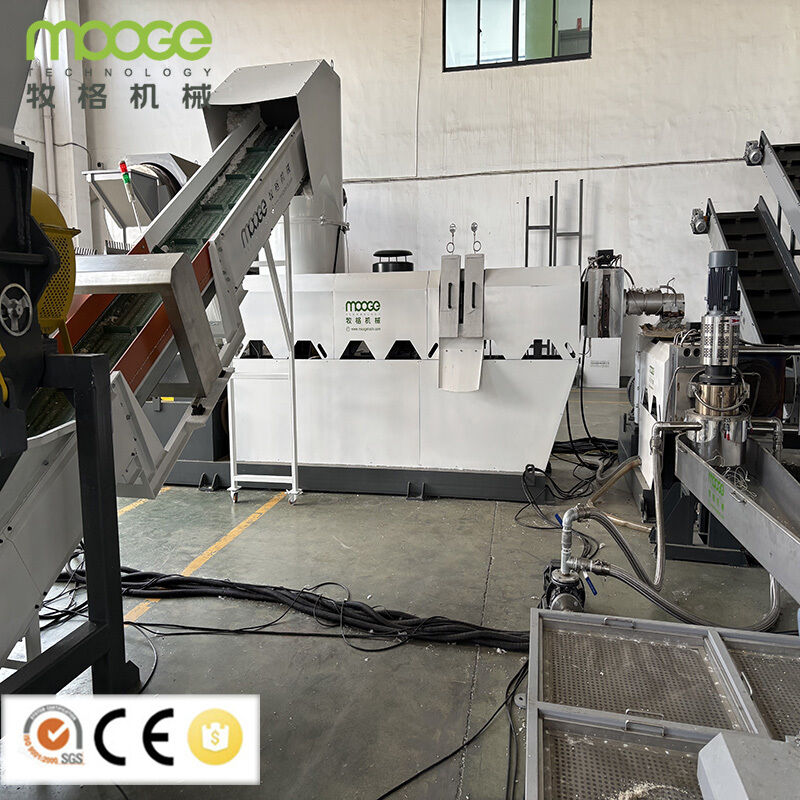 Automatic Waste PP PE Film Pelletizing Line for HDPE LDPE Plastic Recycling Production
