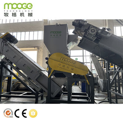 Ligne de lavage pour le concassage de bouteilles rigides en HDPE pour les flocons de haute qualité avec frottement et lavage à chaud