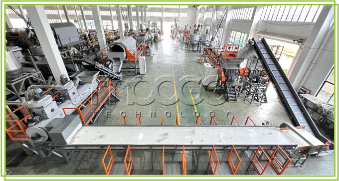 Rigid Bottle De-labelling Pet Plastic Flakes Washing Recycling Machine 0