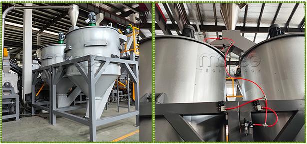 Rigid Bottle De-labelling Pet Plastic Flakes Washing Recycling Machine 15